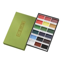 画像1: 呉竹絵てがみ　顔彩耽美 18色セット